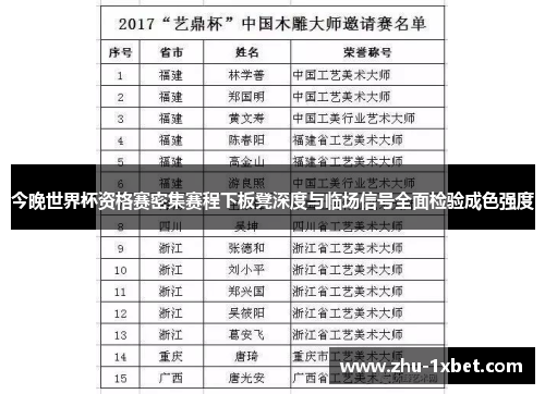 今晚世界杯资格赛密集赛程下板凳深度与临场信号全面检验成色强度